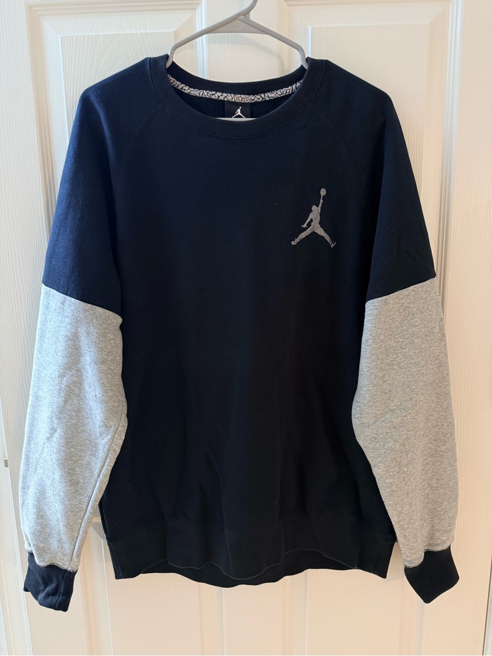 Jordan Black Crewneck with Gray Sleeves
